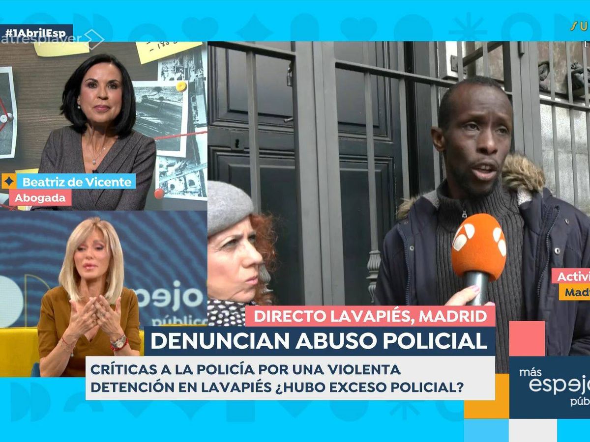 Foto: Serigne Mbayé, en 'Espejo público'. (Antena 3)
