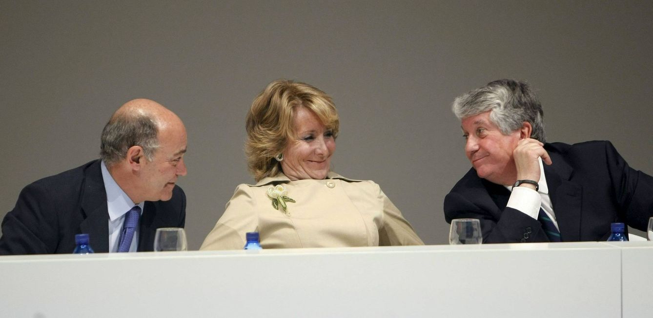 La expresidenta de la Comunidad de Madrid Esperanza Aguirre, Gerardo Díaz Ferrán (i) y Arturo Fernández.