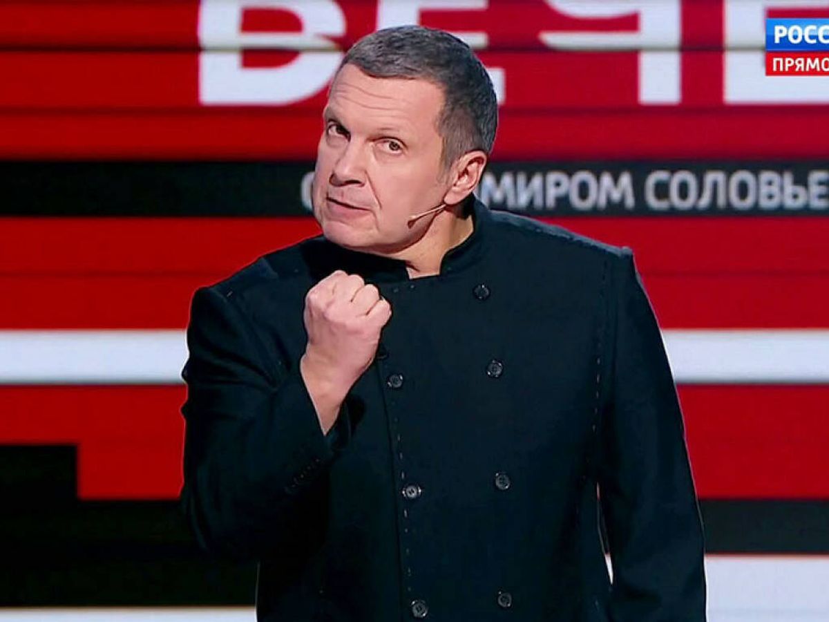 Foto: El presentador estrella ruso, Vladimir Solovyov. (Rossiya 1)