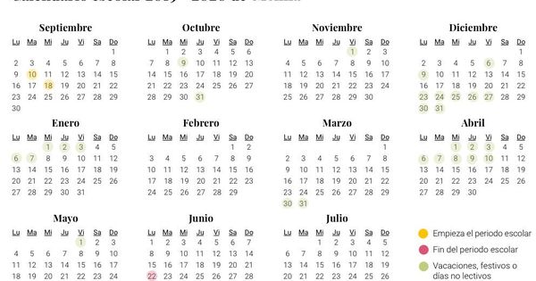 Foto: Calendario escolar 2019-2020 en Melilla (El Confidencial)