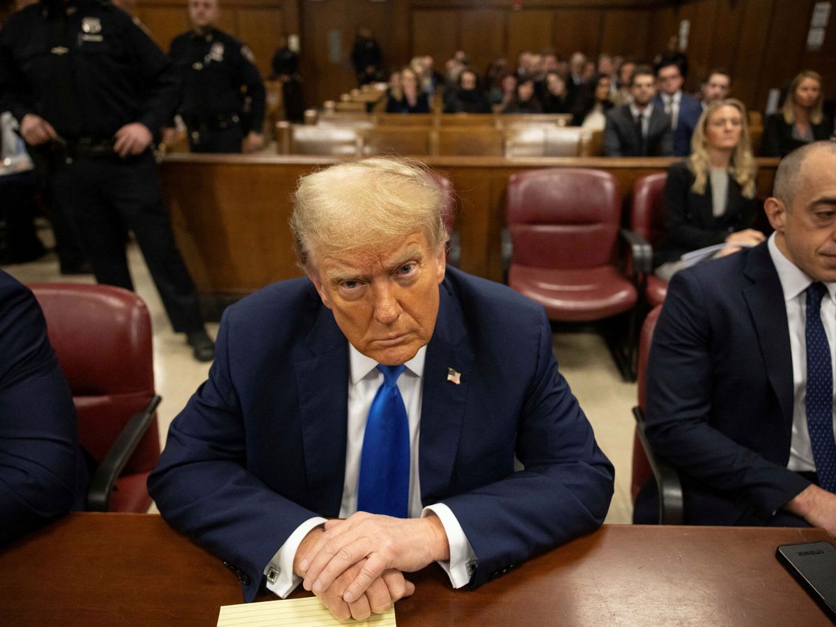 Foto: Donald Trump durante el juicio. (Reuters/Yuki Iwamura)