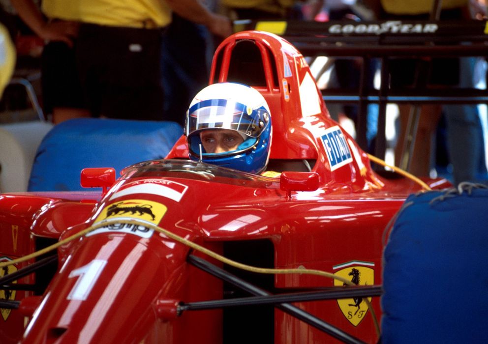 Foto: Alain Prost en su etapa como piloto de Ferrari (Imago).