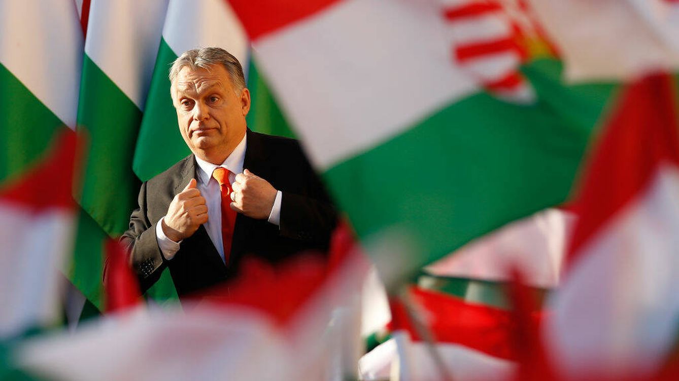 Foto: Orbán, durante la campaña electoral de las últimas elecciones. (Getty/Laszlo Balogh)