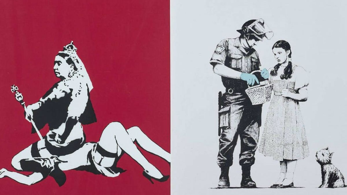 Otras cuatro obras de Banksy, a subasta: ¿Volverá a triturarlas?