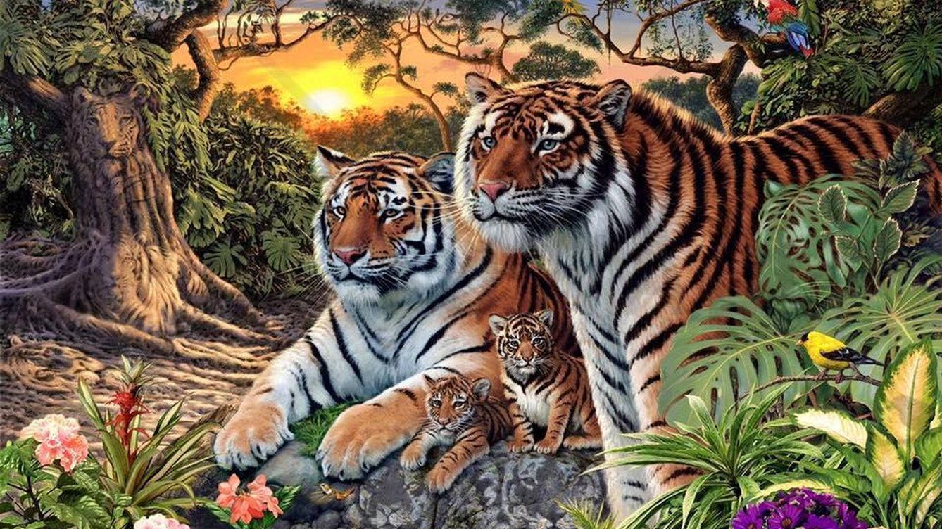 ¿Cuántos tigres ve en la imagen? Juegue a localizar los felinos escondidos