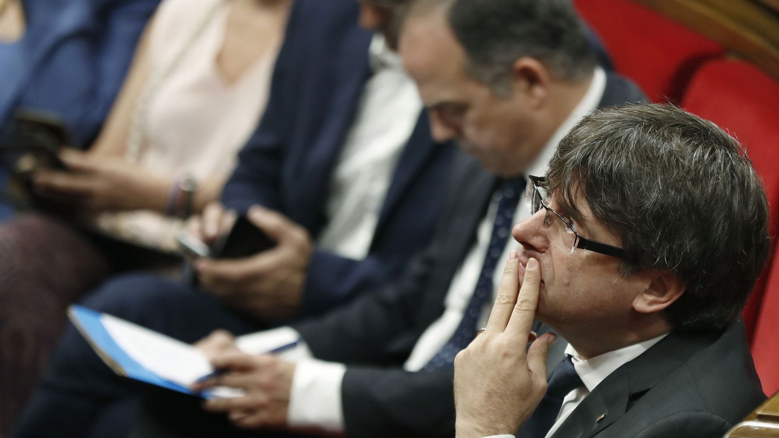 Foto: Puigdemont en el Parlament. (EFE)