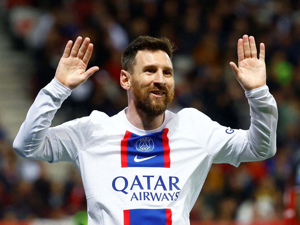 Foto: Lionel Messi celebra un gol con el PSG. (Reuters/Eric Gaillard)