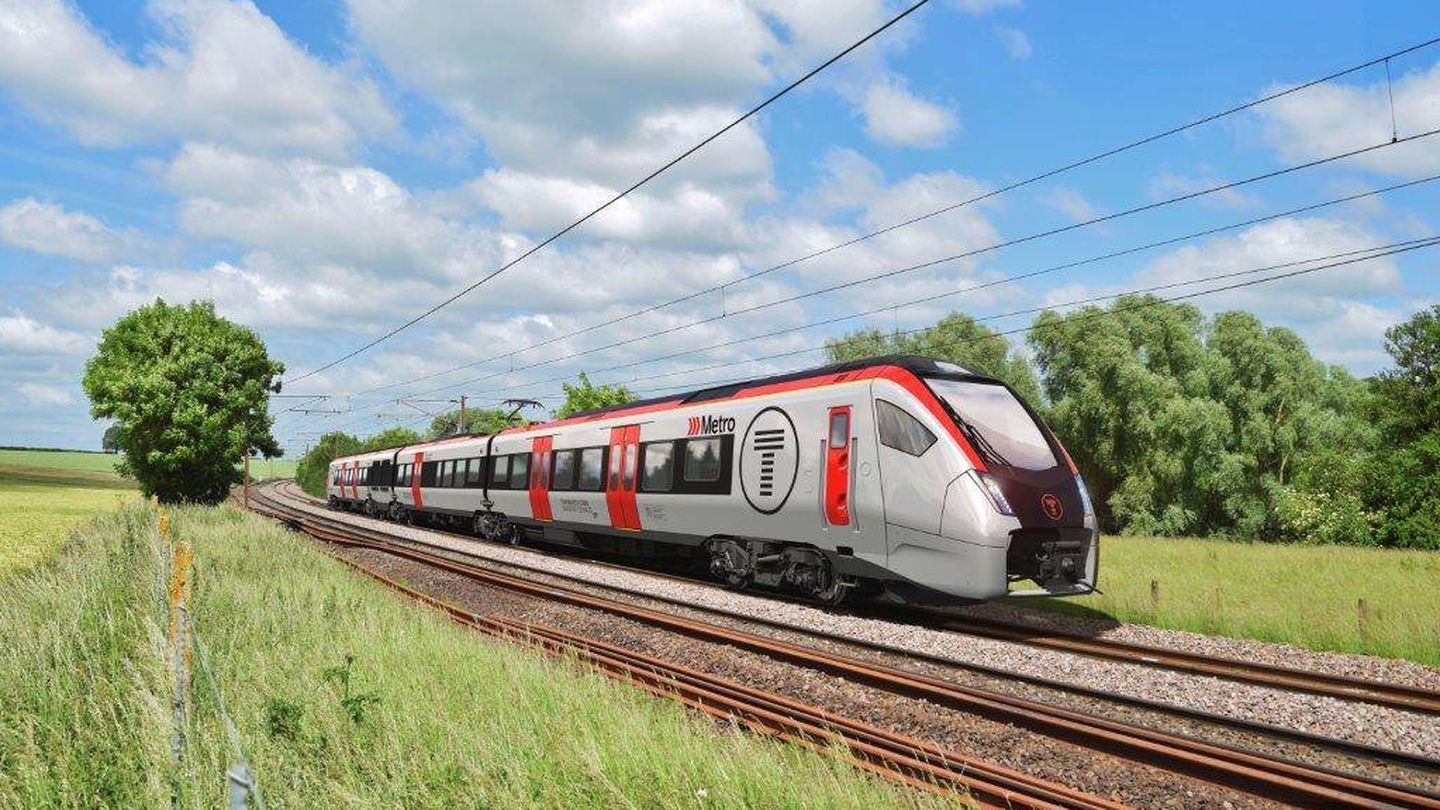 Simulación de uno de los trenes-tram que Stadler Valencia fabricará para la filial de Ferrovial en Gales. 