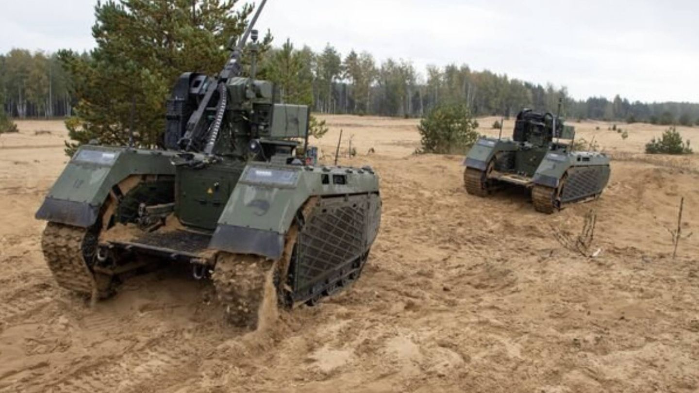 Tres unidades THeMIS ahora mismo en Lituania. (Ejército de los Países Bajos)