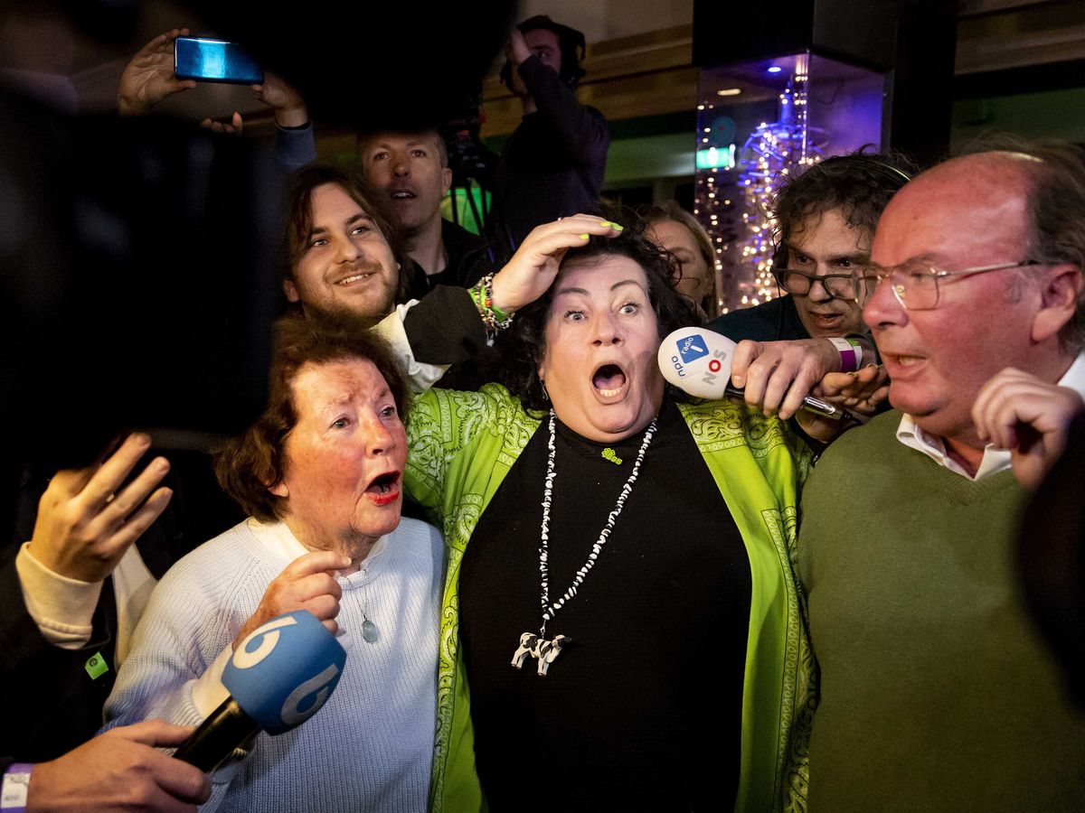 Foto: La líder del BBB reacciona a los resultados de las últimas elecciones holandesas. (EFE/Sem van der Wal)