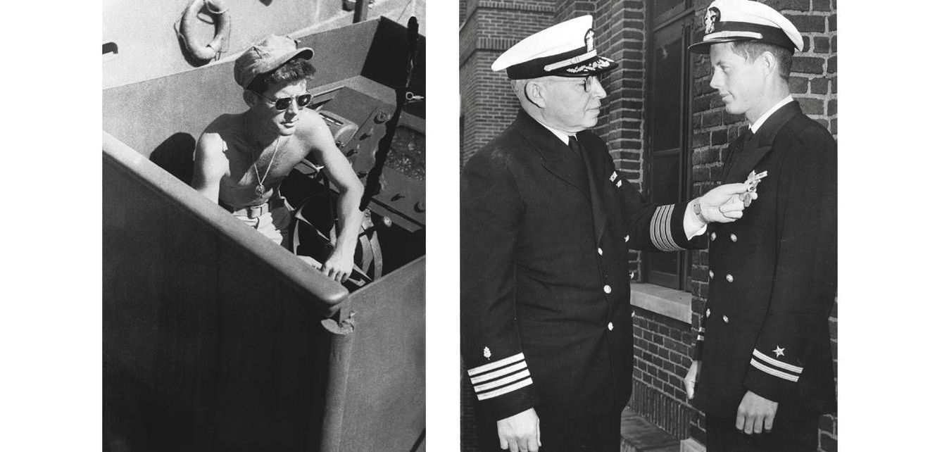 JFK durante su servicio militar, en 1943. (Getty)