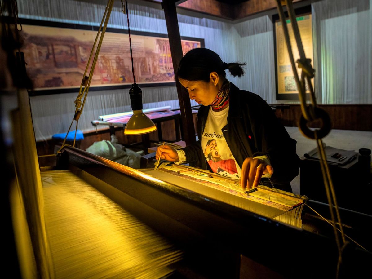 Foto: Producción de seda de Shengze