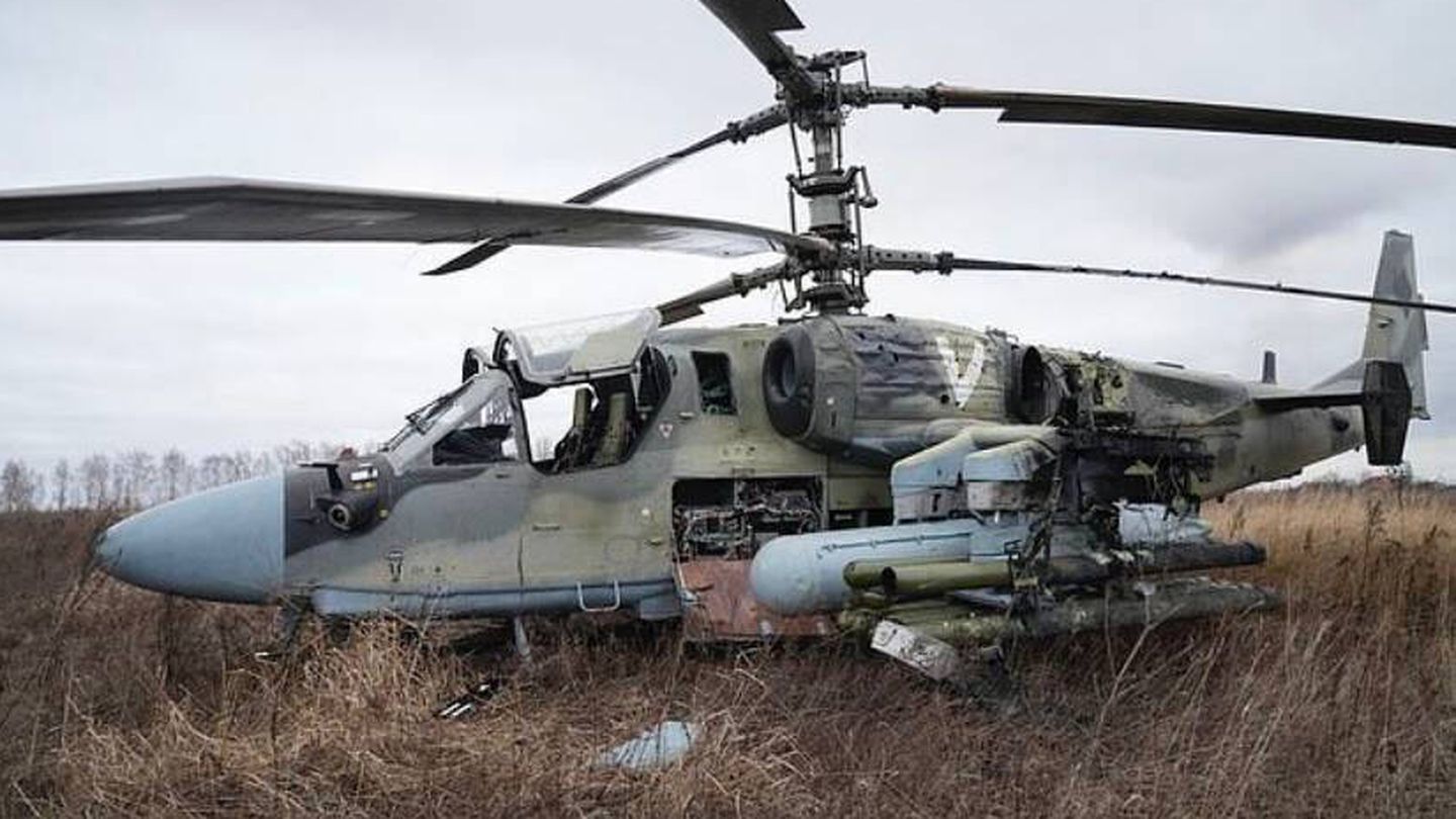 Helicóptero de ataque Ka-52 derribado. (Oryx)