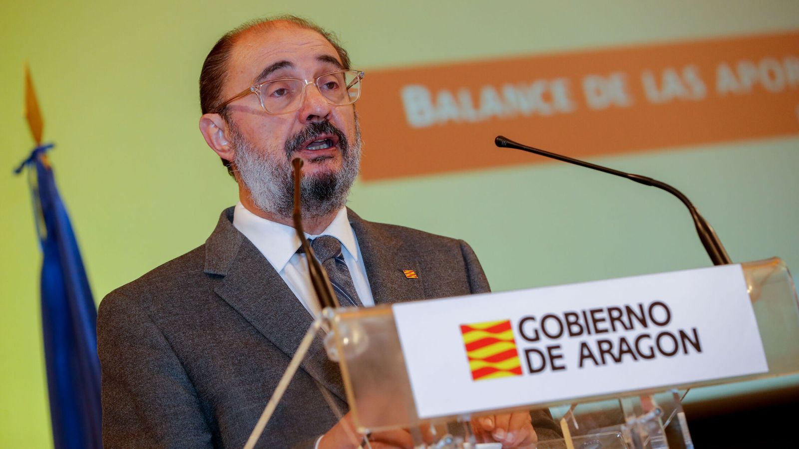 Javier Lambán, presidente de Aragón y candidato del PSOE. (EFE/Javier Cebollada )