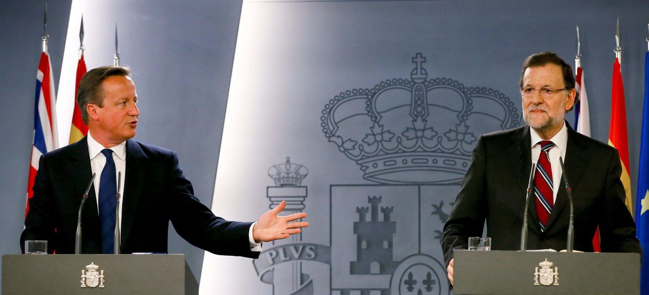 David Cameron advirtió en su visita a España de que una Cataluña independiente saldría de la UE. (EC)