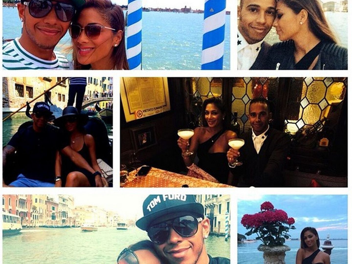Lewis Hamilton y Nicole en Venecia esta semana (Instagram)