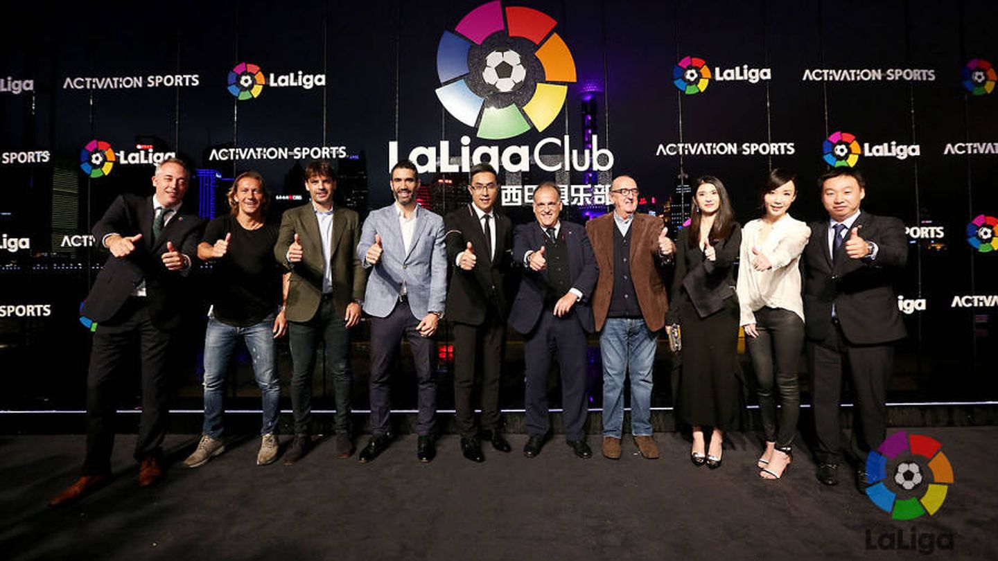 Hace justo un año, Tebas y Roures presentaron en Shanghai 'LaLiga Club' 