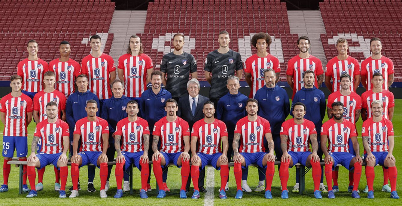 Plantilla del Atlético de Madrid a comienzos de la temporada 2023/2024 (EFE/Atlético de Madrid).