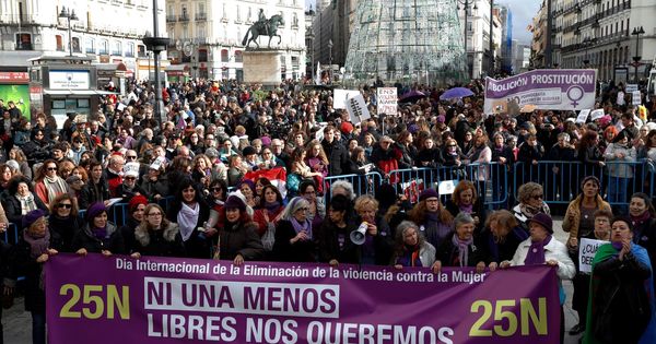 Foto: Protestas contra la violencia de género en Madrid. (EFE)