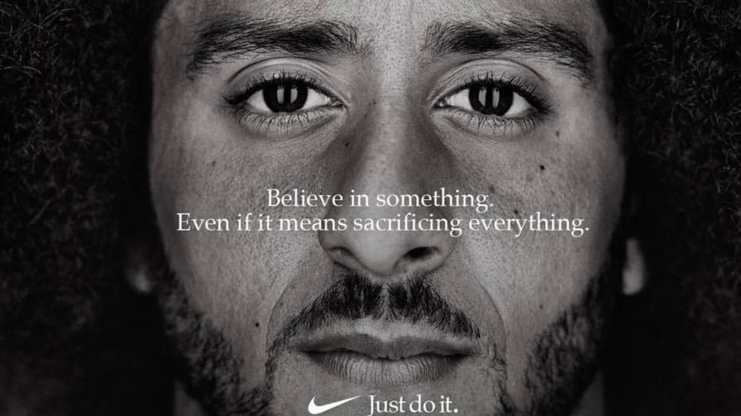 La imagen de Colin Kaepernick en la campaña de Nike 'Just Do It'
