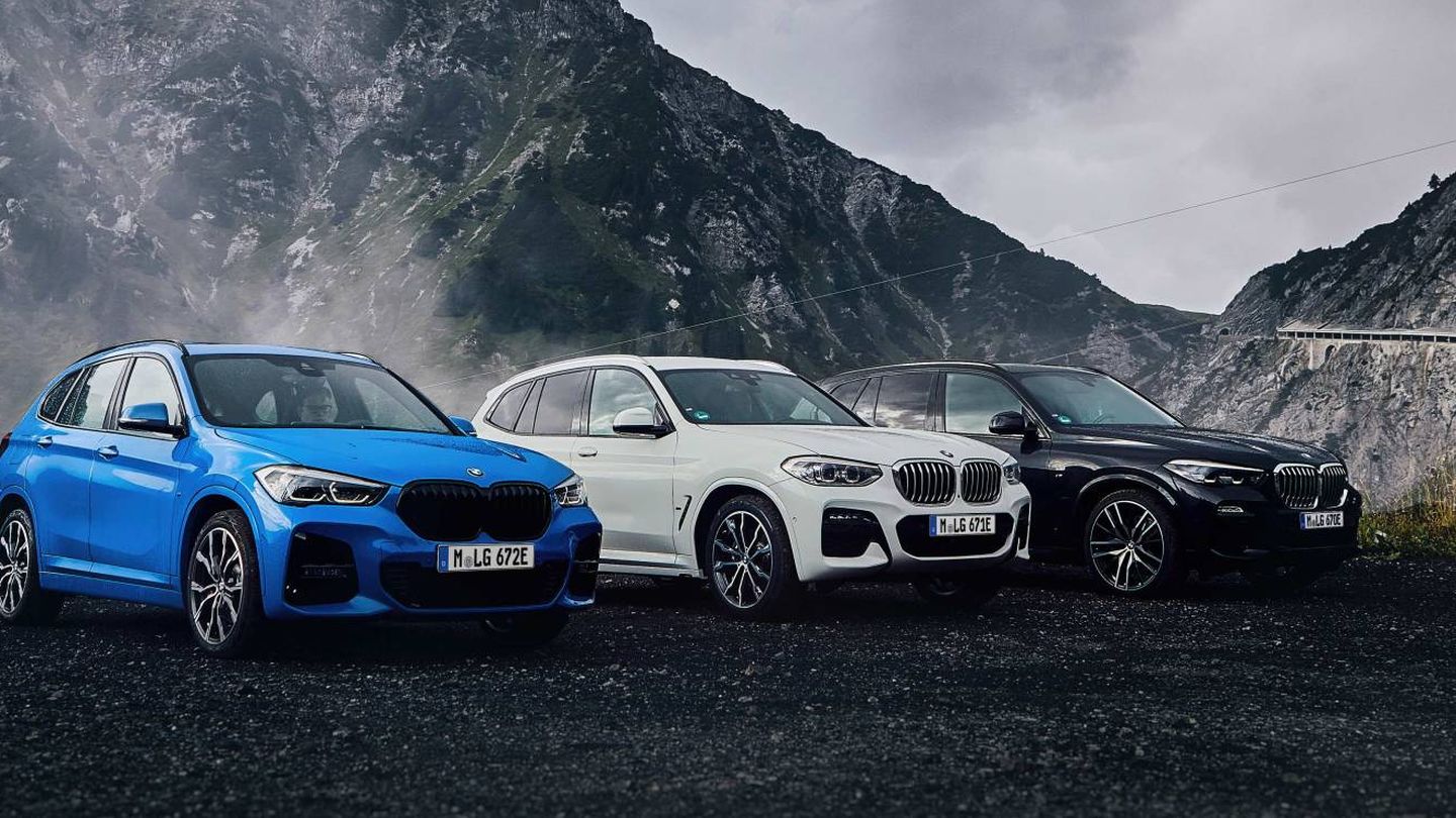 La gama todocamino de BMW cuenta ya con tres versiones híbridas enchufables en los X1, X3 y X5 y pronto llegará al X2. 