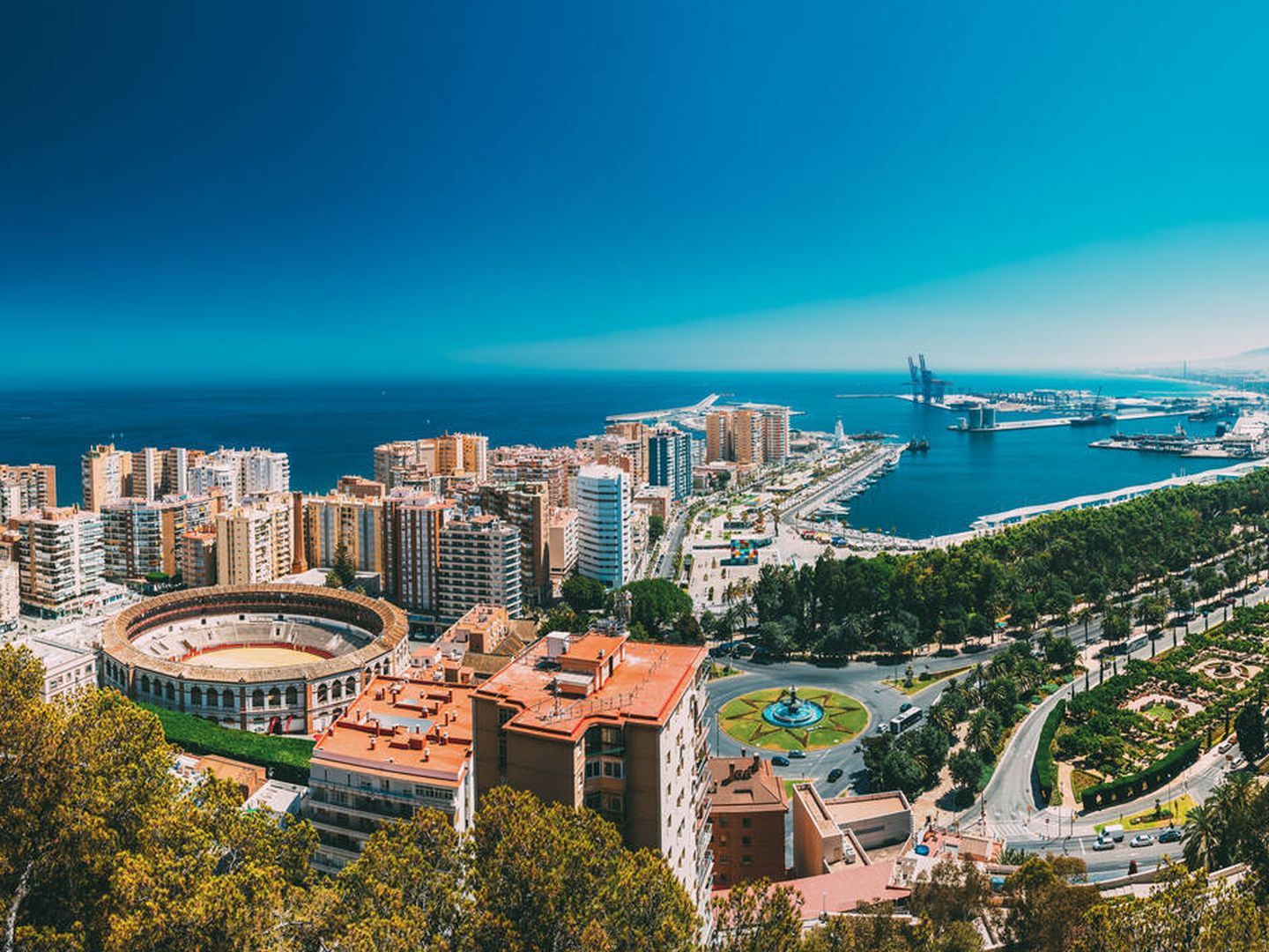 Vista aérea de Málaga. (iStock)