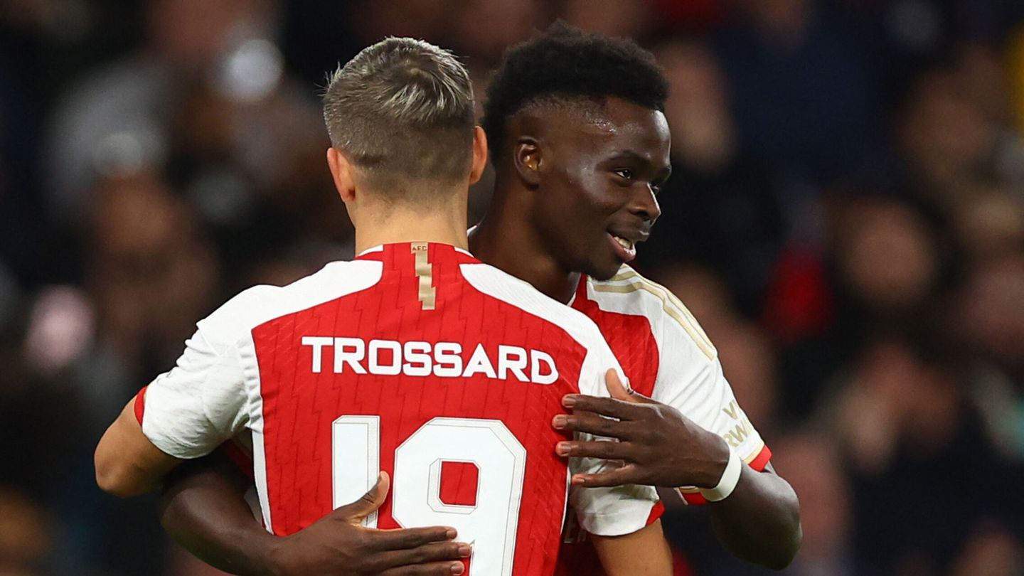 Trossard adelantó al Arsenal. (Reuters/Vincent West)
