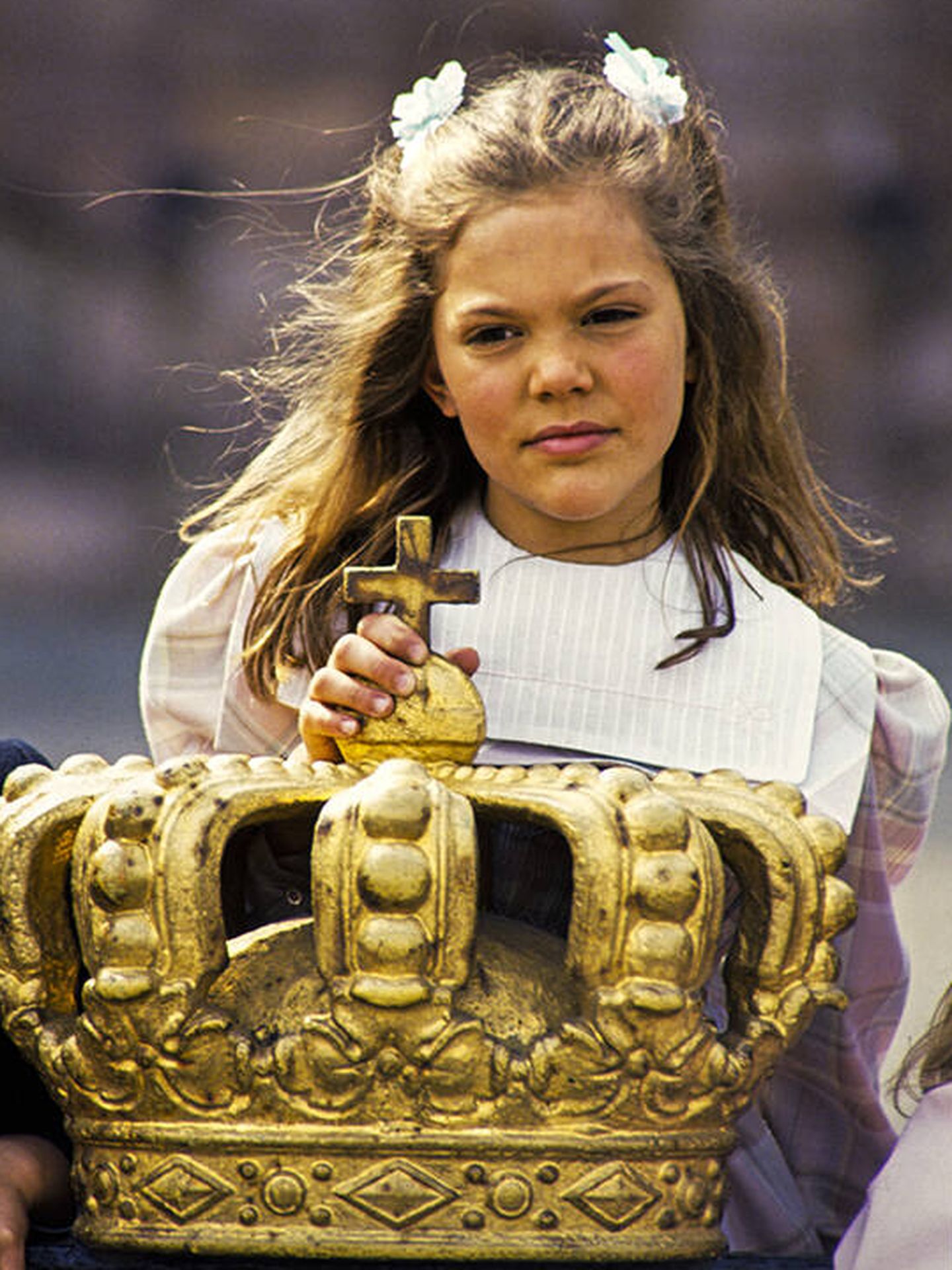 La princesa Victoria en 1987, cuando tenía 10 años. (Kungahuset)
