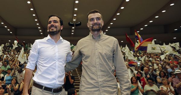 Foto: El coordinador general de IU, Alberto Garzón, y el coordinador general de IU Andalucía, Antonio Maíllo. (EFE)
