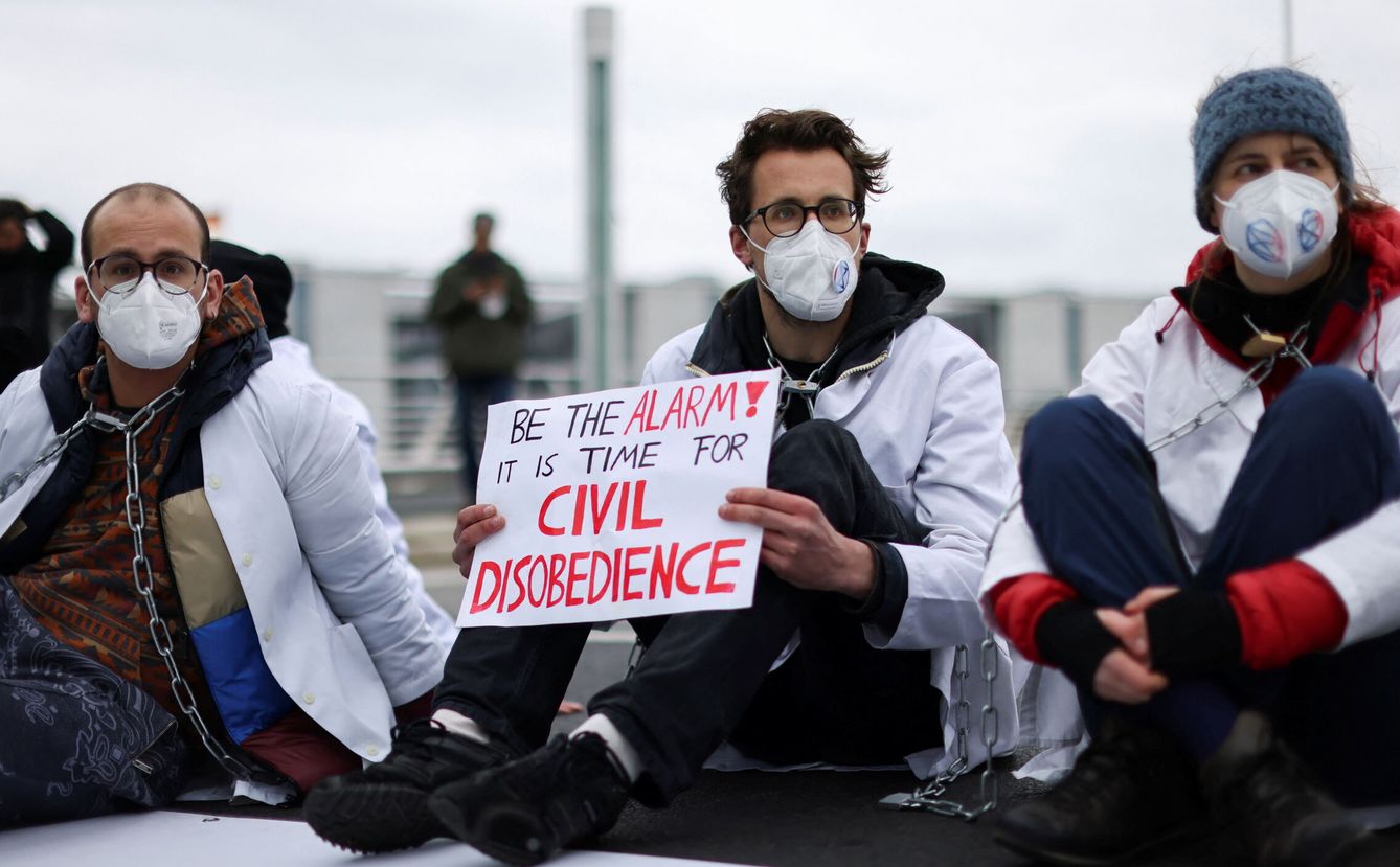 Protesta de científicos en Berlin (REUTERS/C.Mang)
