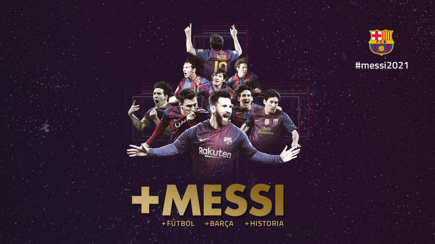 Ilustración del FC Barcelona para anunciar la renovación de Messi. (FC)