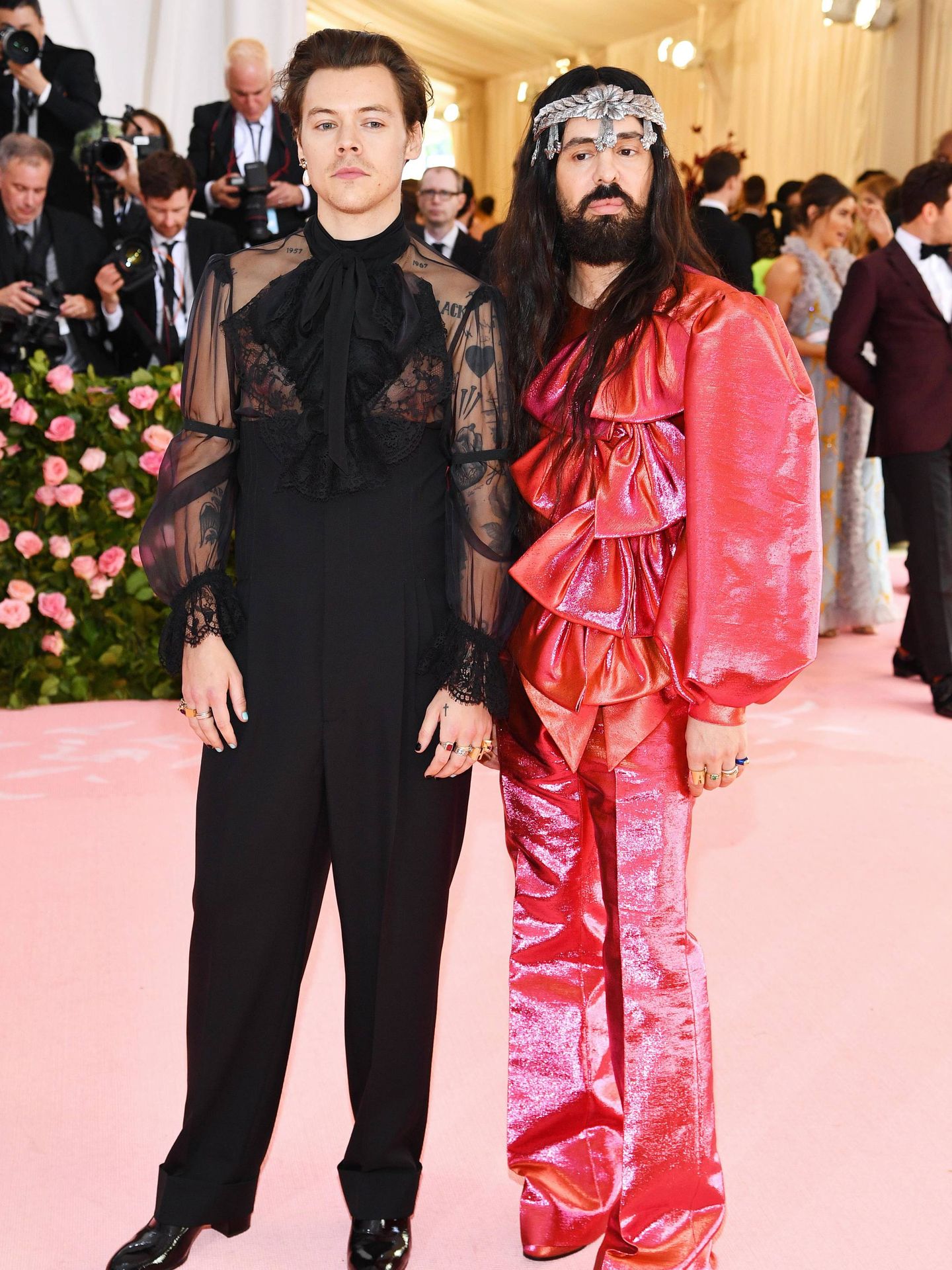 Harry Styles y Alessandro Michele. (Getty)