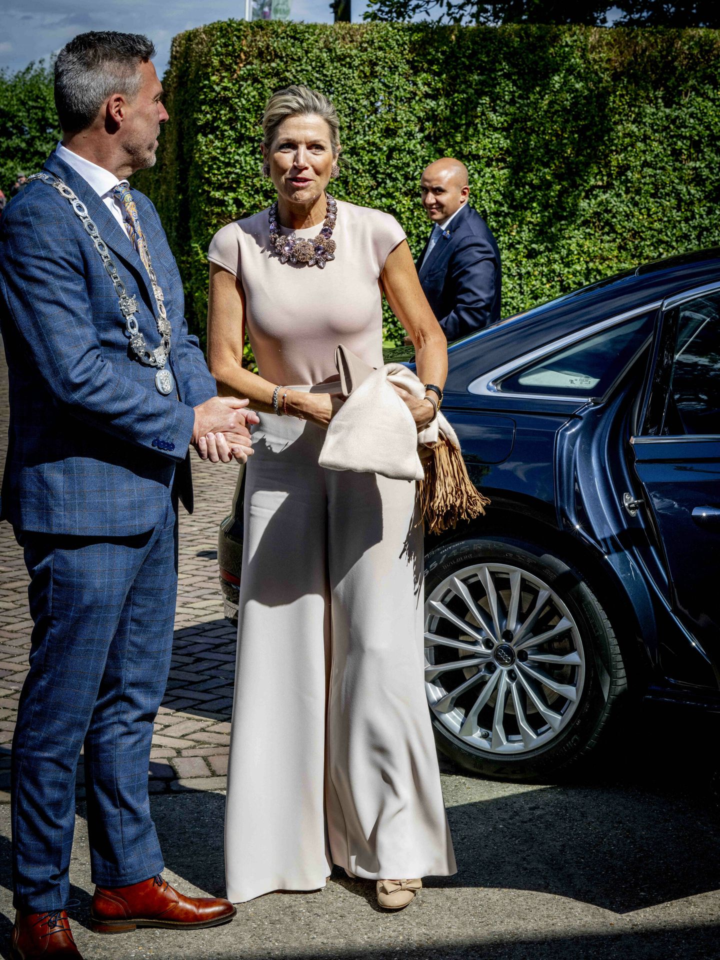 La reina Máxima de Holanda a su llegada al acto. (Cordon Press)