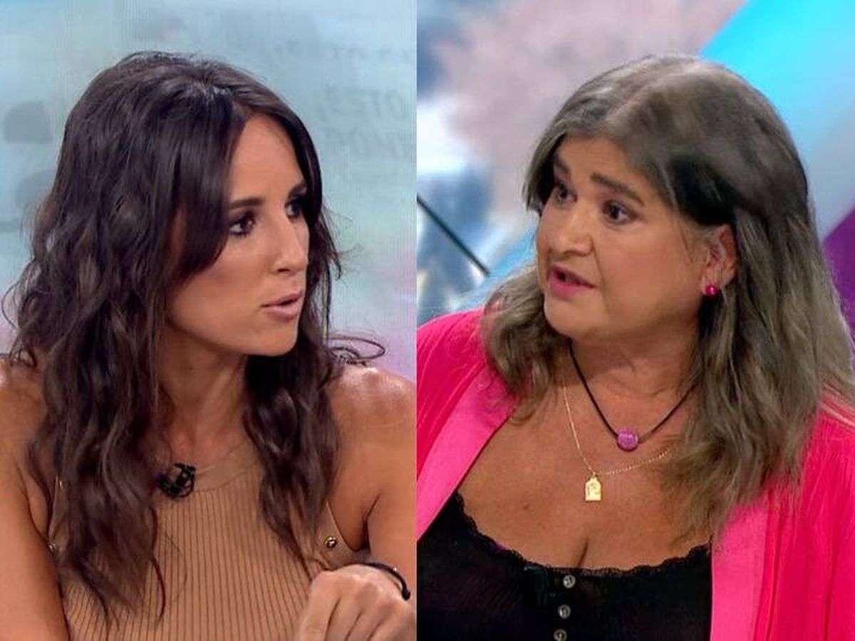Foto: La presentadora Lorena García junto a la periodista Lucía Etxebarria. (Atresmedia)