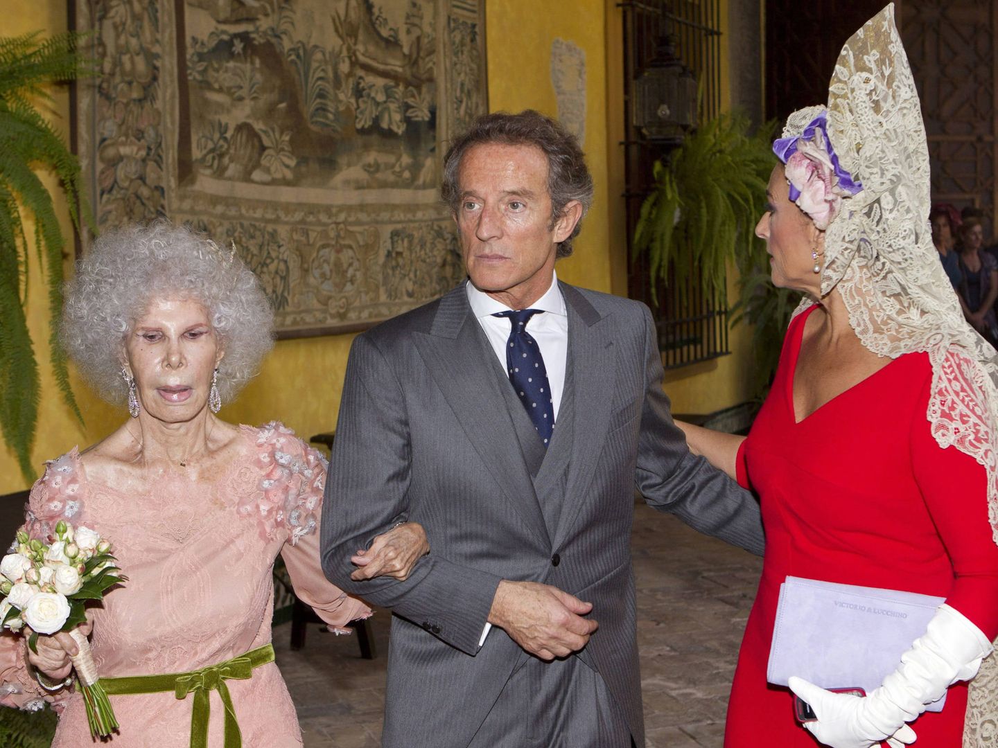 Cayetana y Alfonso Diez, en su boda. (Getty Images)