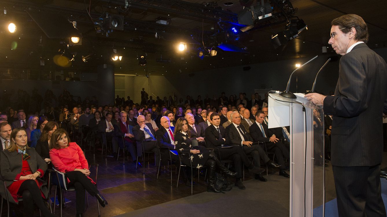 Foto: El expresidente José María Aznar presenta el Instituto Atlántico de Gobierno. (David Mudarra)