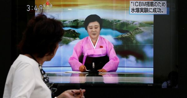 Foto: Ri Chun-hee anuncia el último ensayo militar de Corea del Norte este domingo. (Reuters)