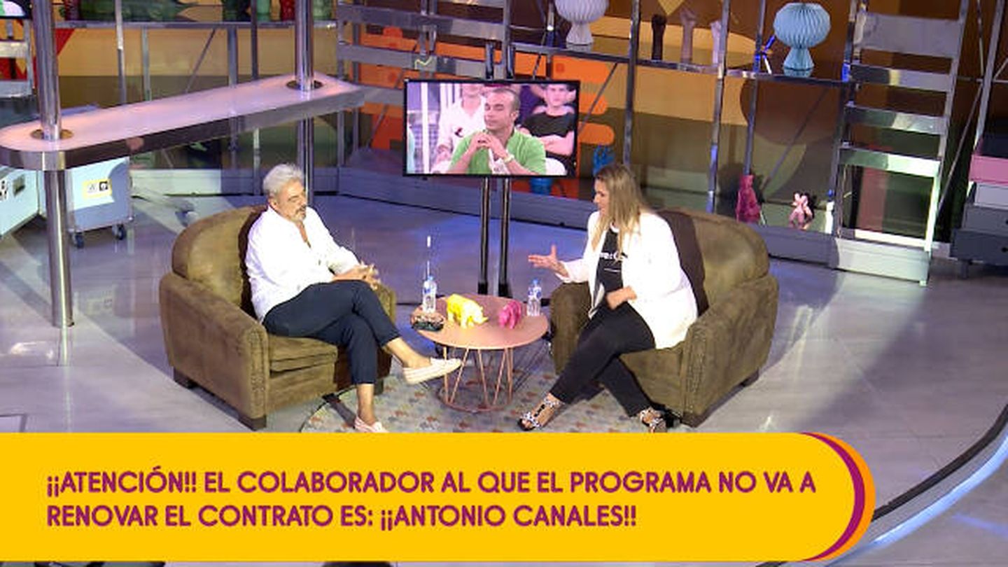 Antonio Canales y Carlota Corredera, en 'Sálvame'. (Telecinco)