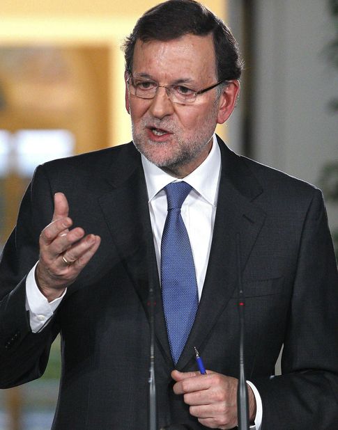 Rajoy durante la rueda de prensa (Efe)