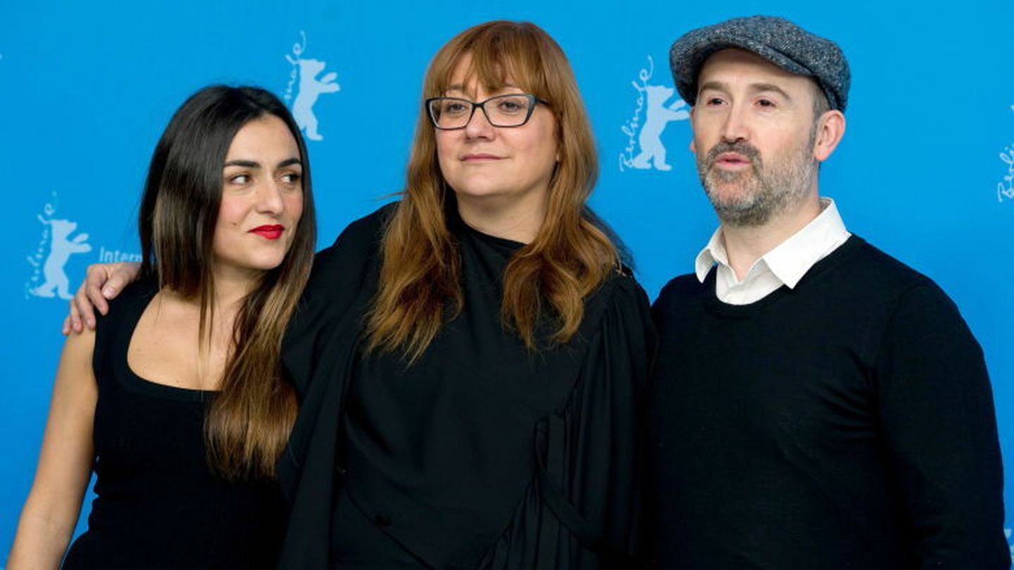 Candela Peña, Isabel Coixet y Javier Cámara en Berlín en 2013. (EFE)