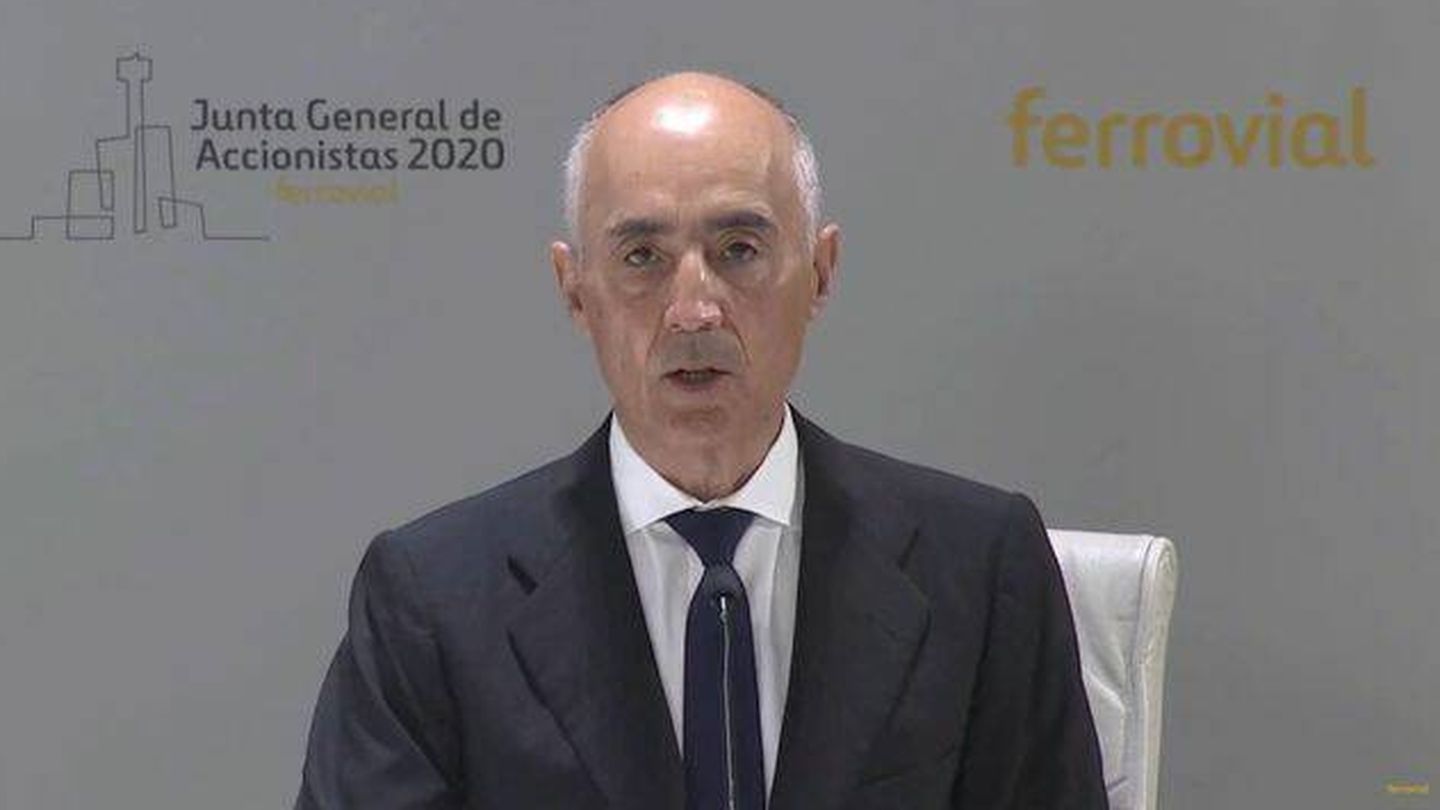 Rafael del Pino, en una junta de accionistas de Ferrovial. (EFE)