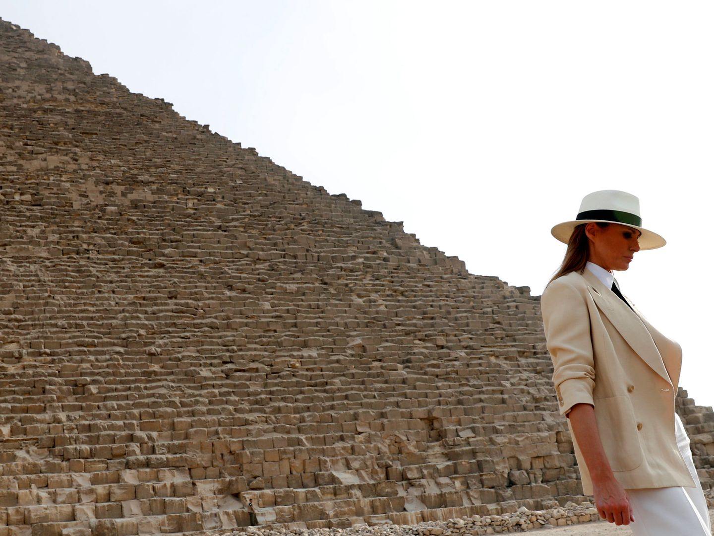 Melania Trump, en Egipto. (Reuters)