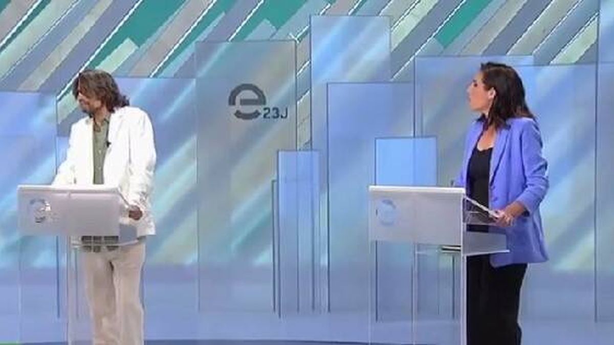Tensión en el debate electoral andaluz: el candidato de Sumar le da la espalda a la representante de Vox
