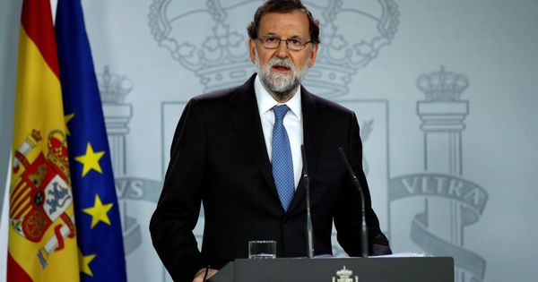 Foto: El presidente del Gobierno, Mariano Rajoy, durante la rueda de prensa ofrecida en la Moncloa. (EFE)