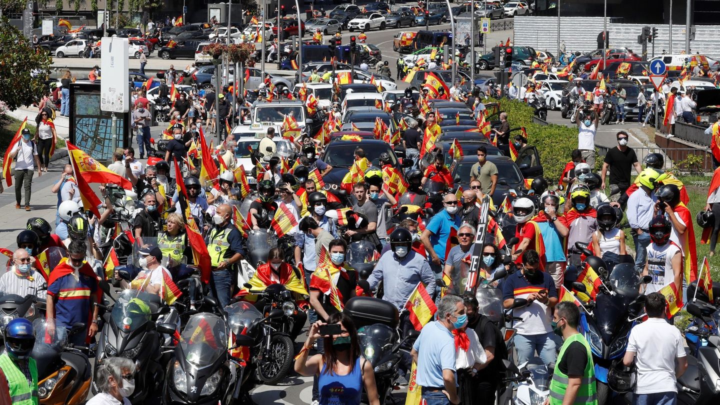 Manifestación del sábado en Madrid, promovidas por Vox. (EFE)