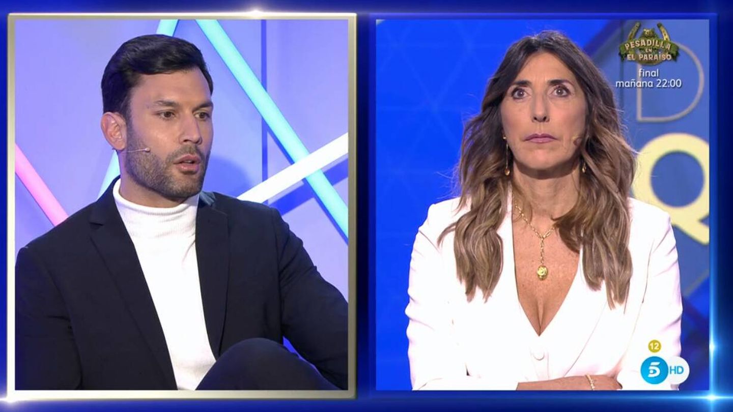 La presentadora Paz Padilla junto a Jorge Pérez. (Mediaset)