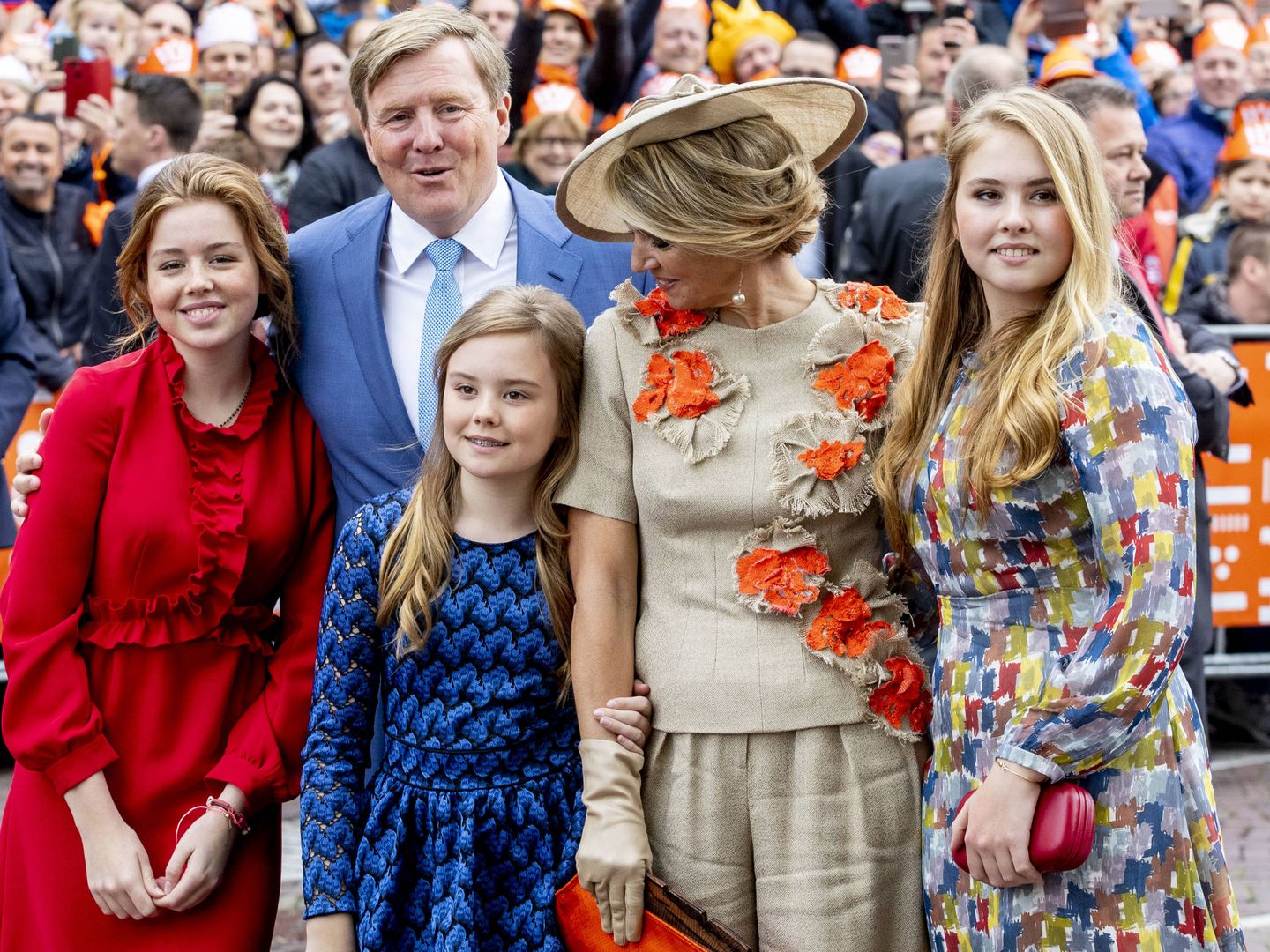 La Familia Real holandesa en el Día del Rey. (Getty)