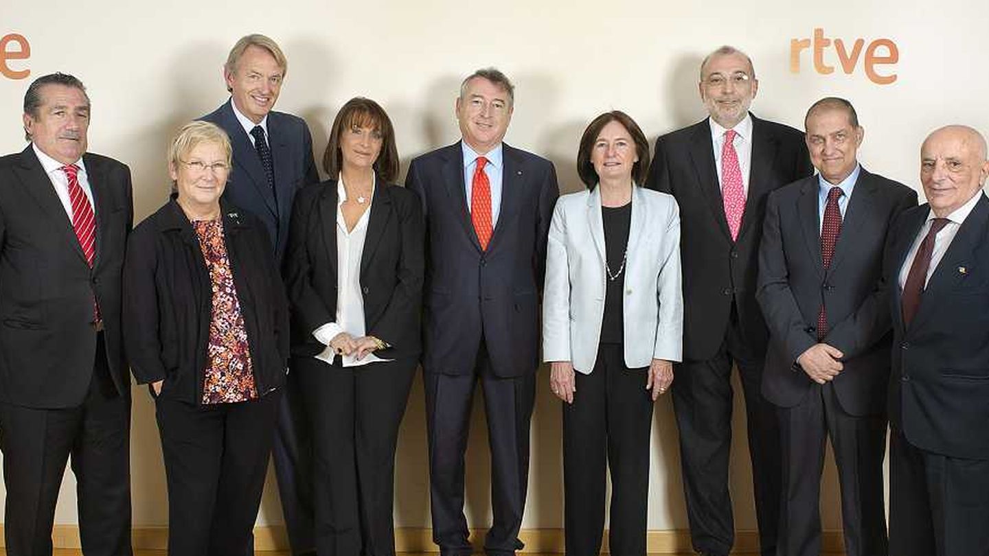 Foto de los actuales miembros del Consejo de Administración de RTVE (EFE). 