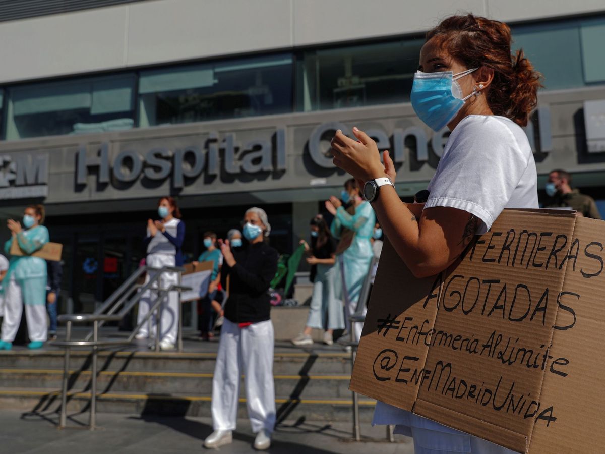 Foto: Huelga de enfermeros en Madrid. (EFE)