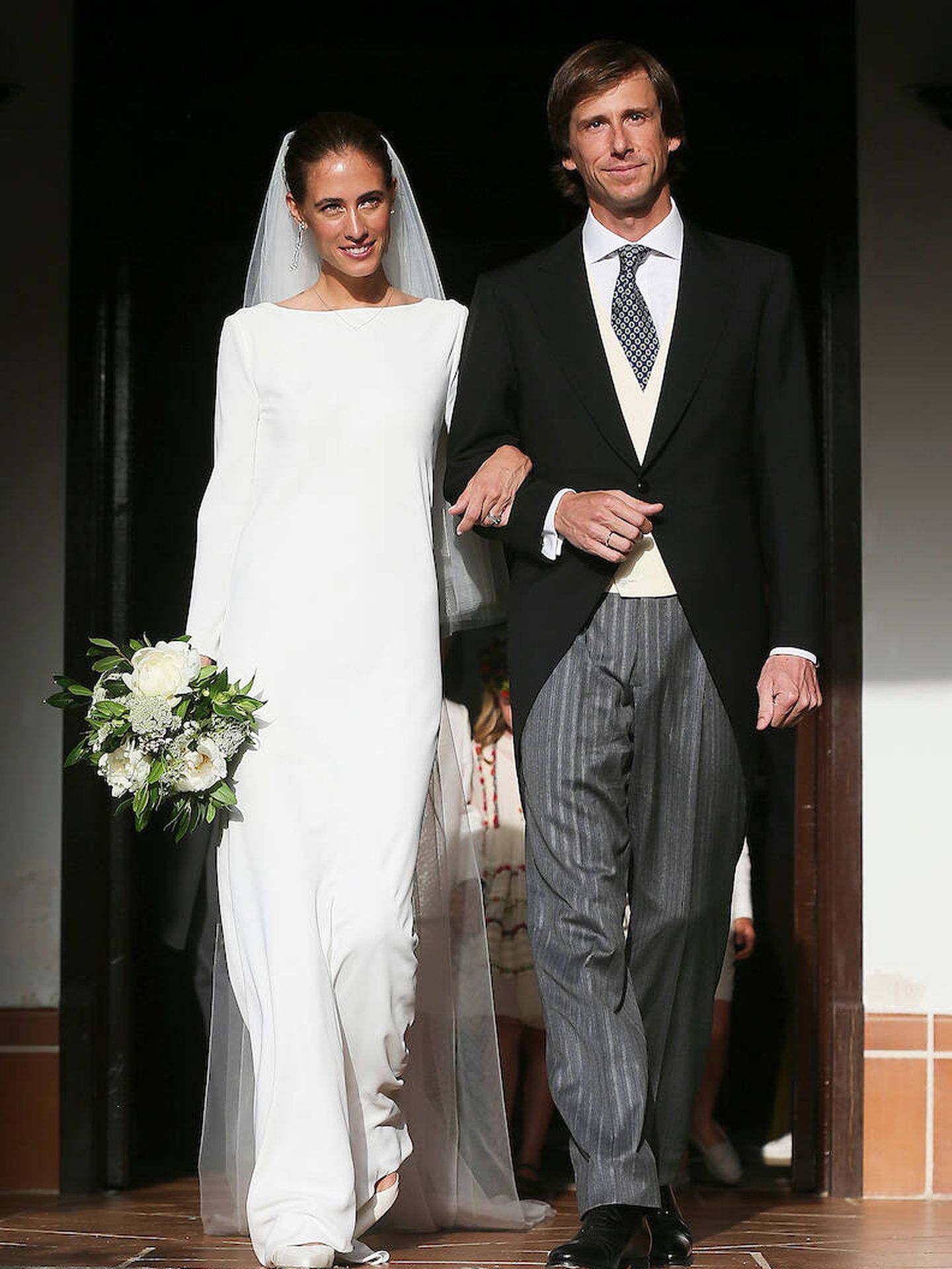 Felipe Cortina y Amelia Millán el día de su boda.